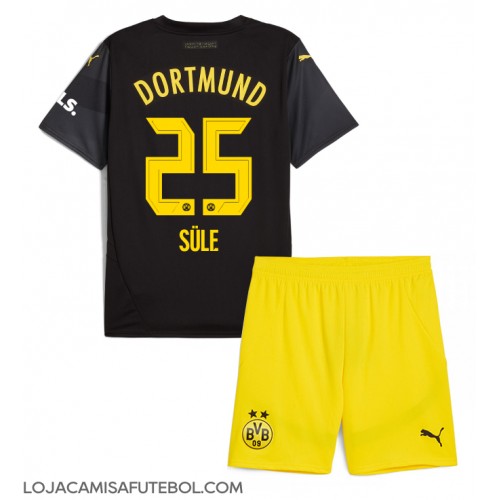 Camisa de Futebol Borussia Dortmund Niklas Sule #25 Equipamento Secundário Infantil 2024-25 Manga Curta (+ Calças curtas)